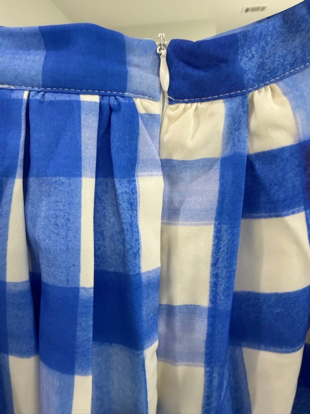 Royal blue check maxi skirt - Picture 2 of 2